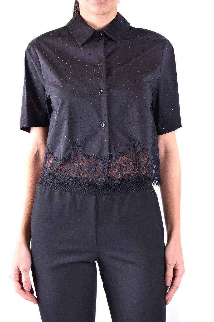 ERMANNO SCERVINO  Camicia Nera in Cotone Ermanno Scervino da Donna Vendita Economica
