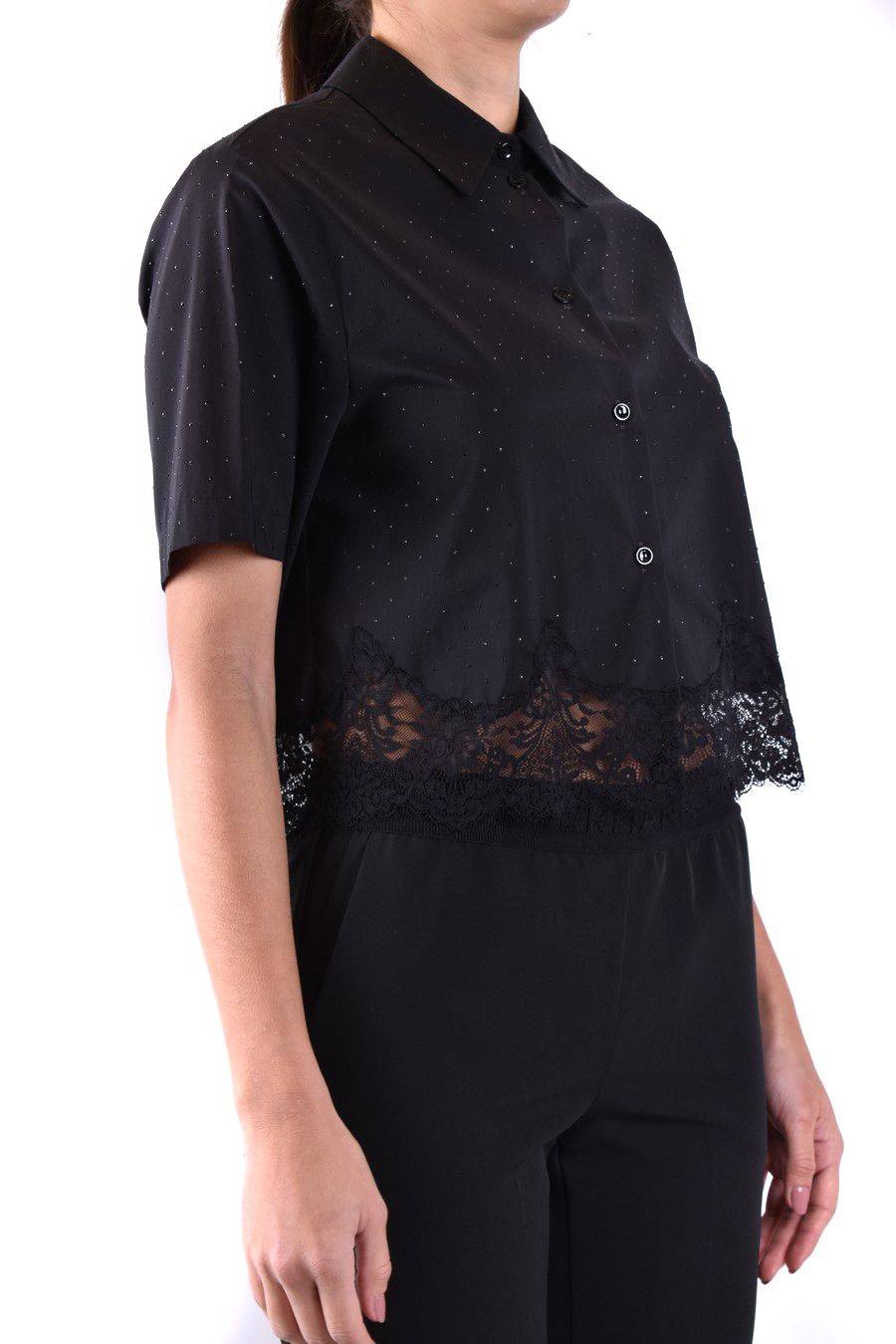 ERMANNO SCERVINO  Camicia Nera in Cotone Ermanno Scervino da Donna Vendita Economica