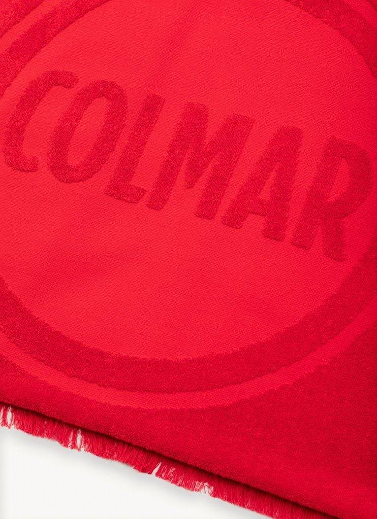 COLMAR  Asciugamano da Spiaggia Rosso in Cotone Unisex Colmar con Frange Vendite Flash