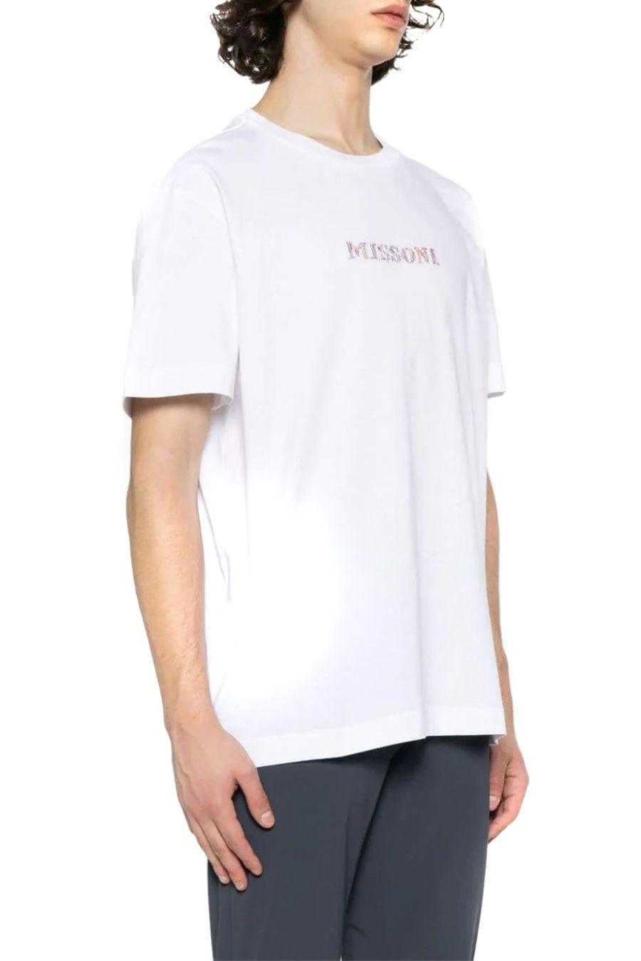 MISSONI  T-Shirt Bianca in Cotone Missoni da Uomo Italy