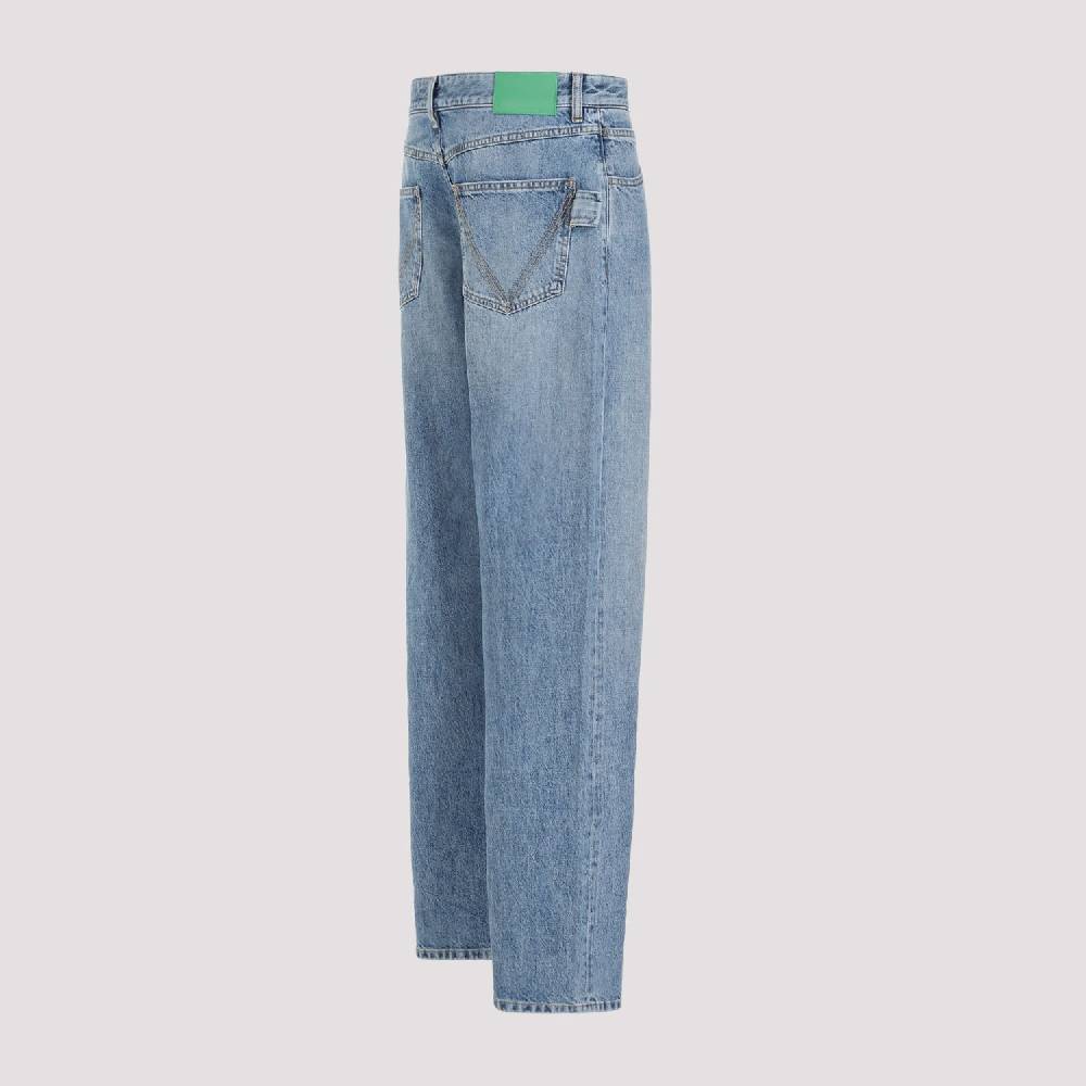 BOTTEGA VENETA  Jeans Dritti in Cotone Blu Medio Uomo Bottega Veneta Italia