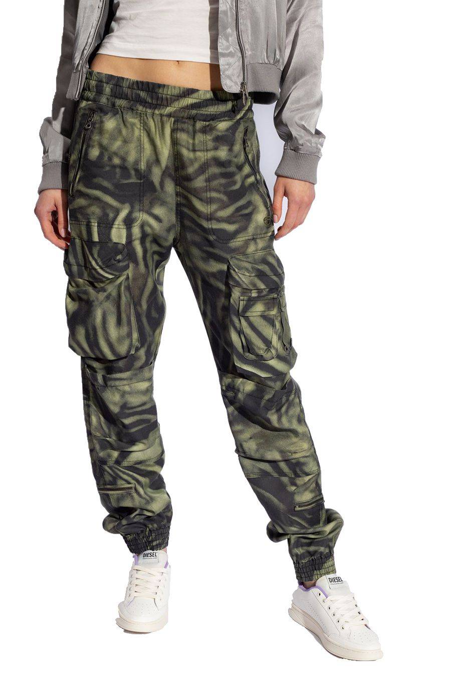 DIESEL  Pantaloni Diesel Multicolor in Lyocell per Donna - A12216 0WGAL5AFA 2025