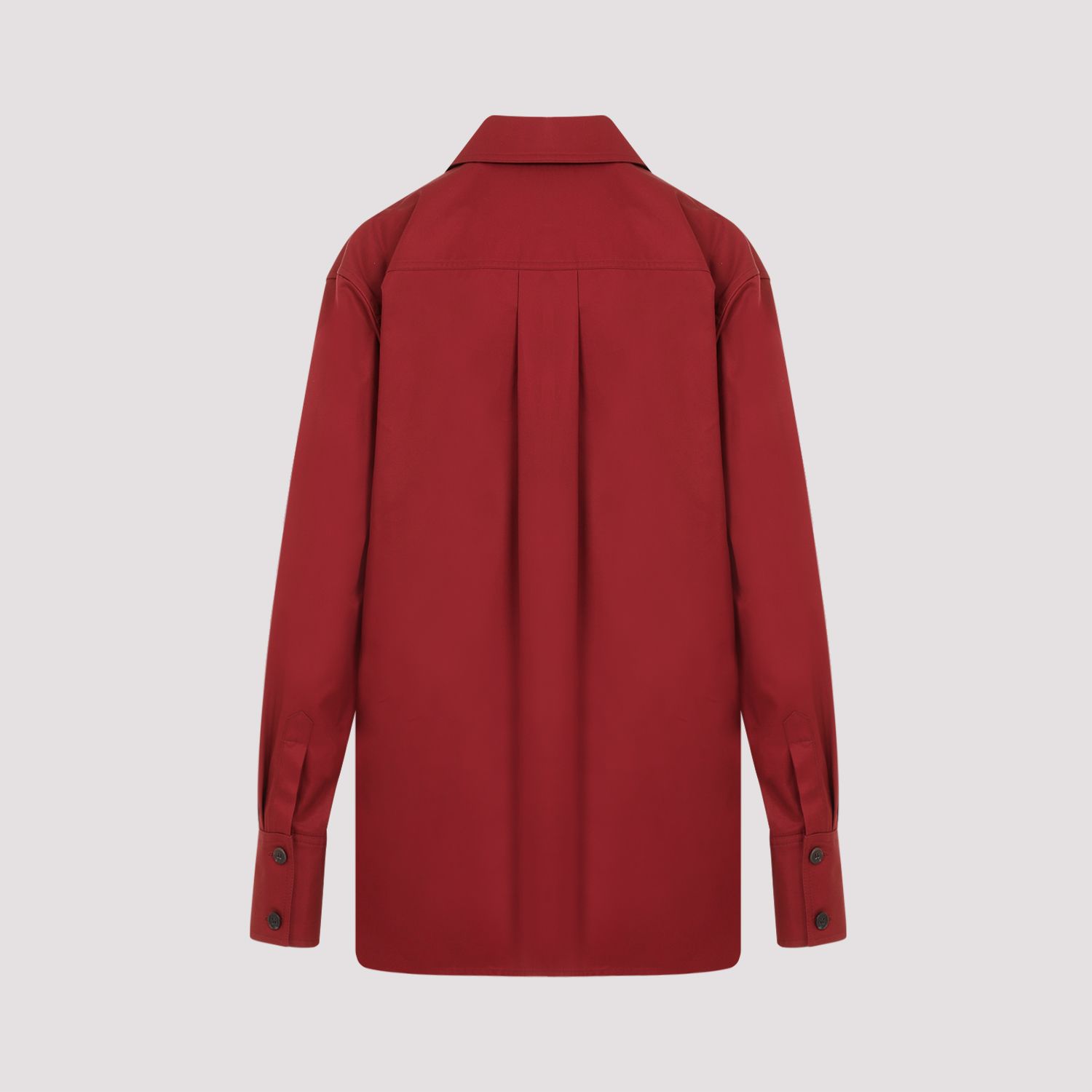 SAINT LAURENT  Camicia Rossa di Cotone Saint Laurent Donna Promozione