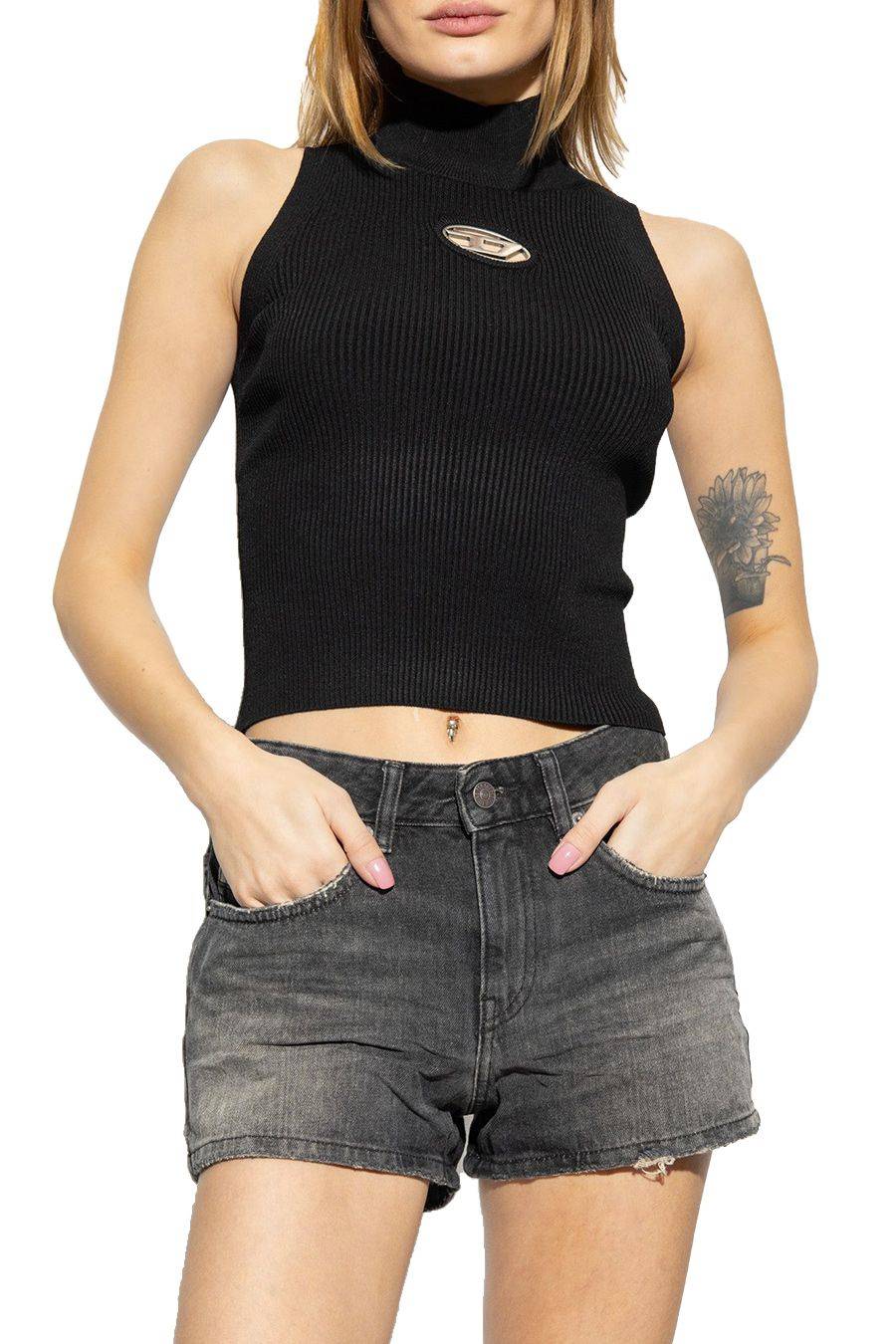 DIESEL  Top Nero in Cotone Diesel da Donna - A13020 0DLAX9XX Pezzi Unici
