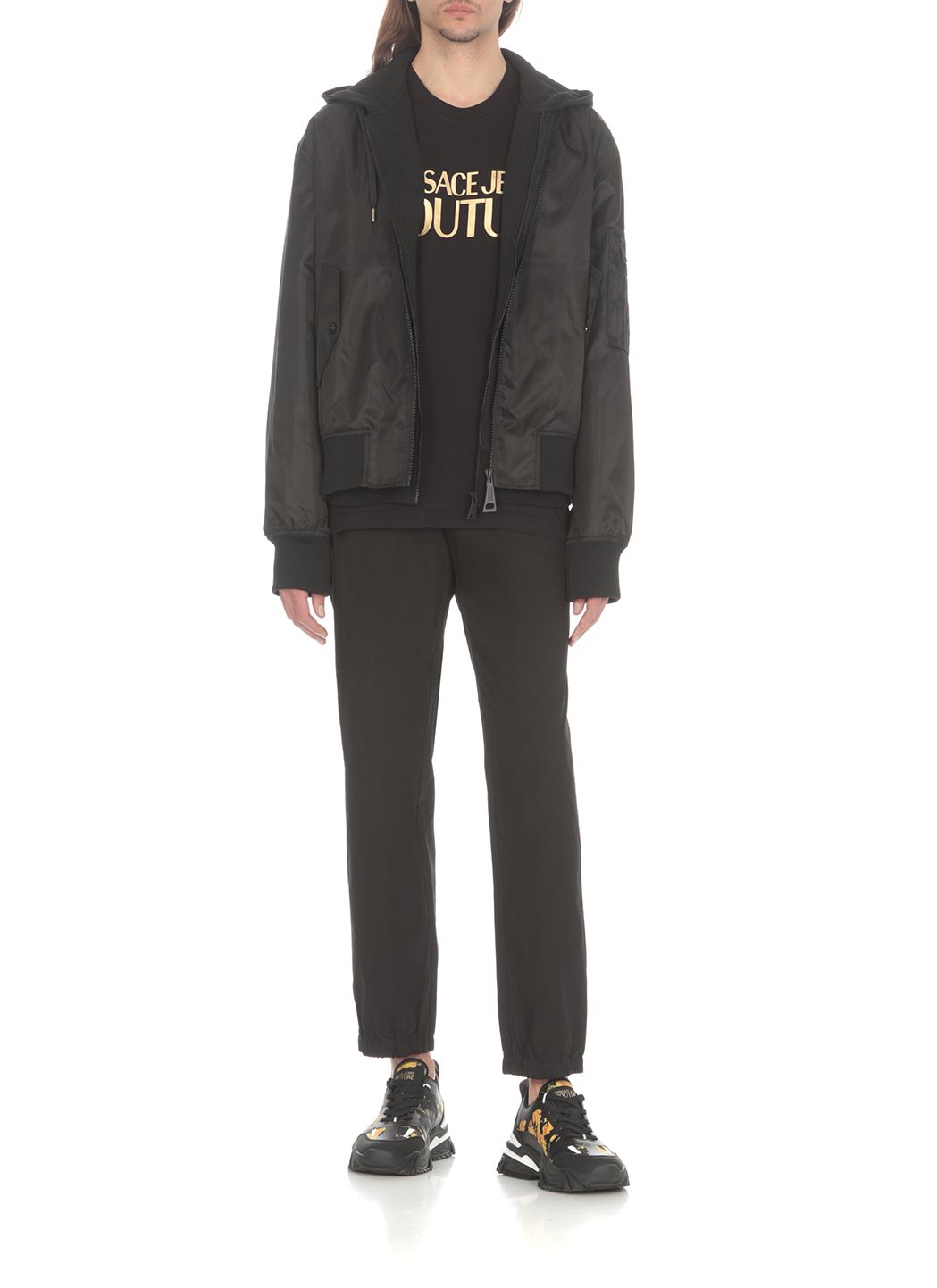 VERSACE JEANS COUTURE  Felpa Versace Jeans Couture in Cotone Nero Uomo Promozione Limitata