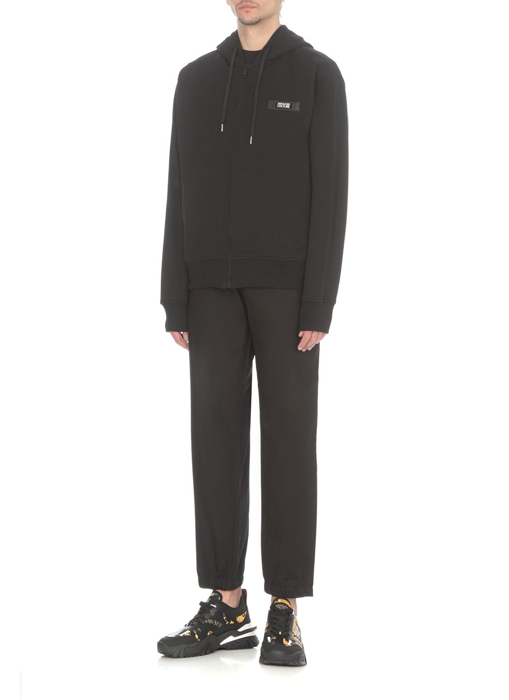 VERSACE JEANS COUTURE  Felpa Versace Jeans Couture in Cotone Nero Uomo Promozione Limitata