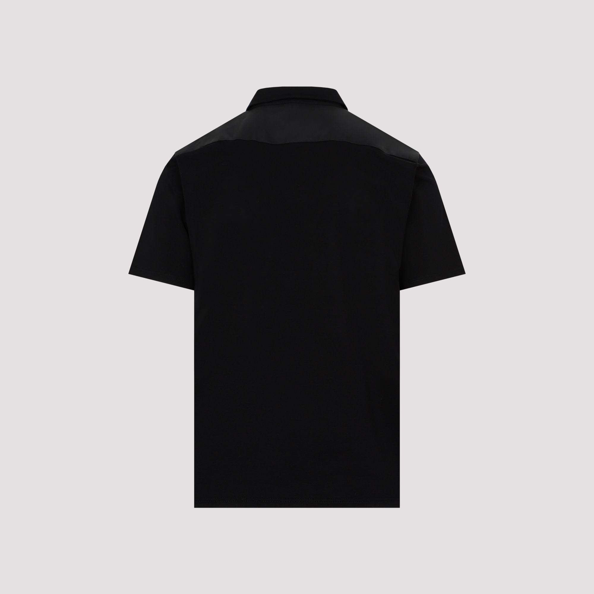 PRADA  Polo Prada in Cotone Nero - Colletto Classico & Logo Prezzo Ridotto