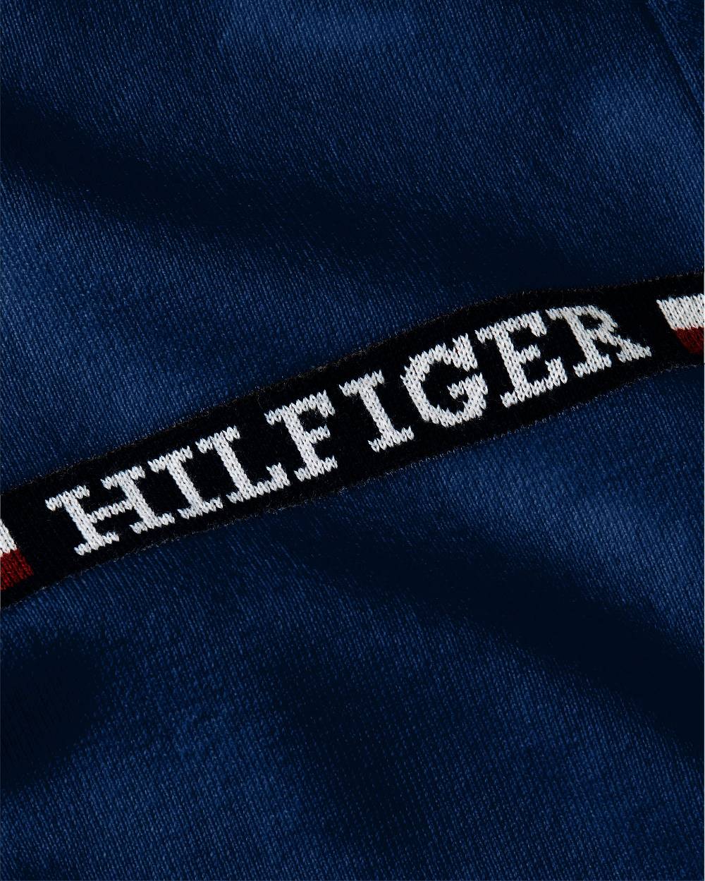 TOMMY HILFIGER  Felpa Pullover Blu in Cotone Misto Tommy Hilfiger Uomo Offerta