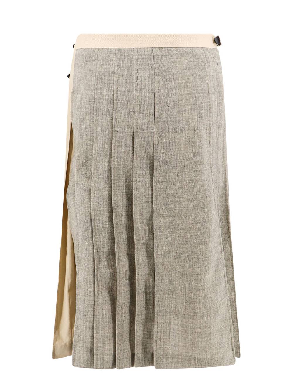 DURAZZI MILANO  Kilt Bicolore Grigio in Lana-Cotone per Donna DURAZZI MILANO Online