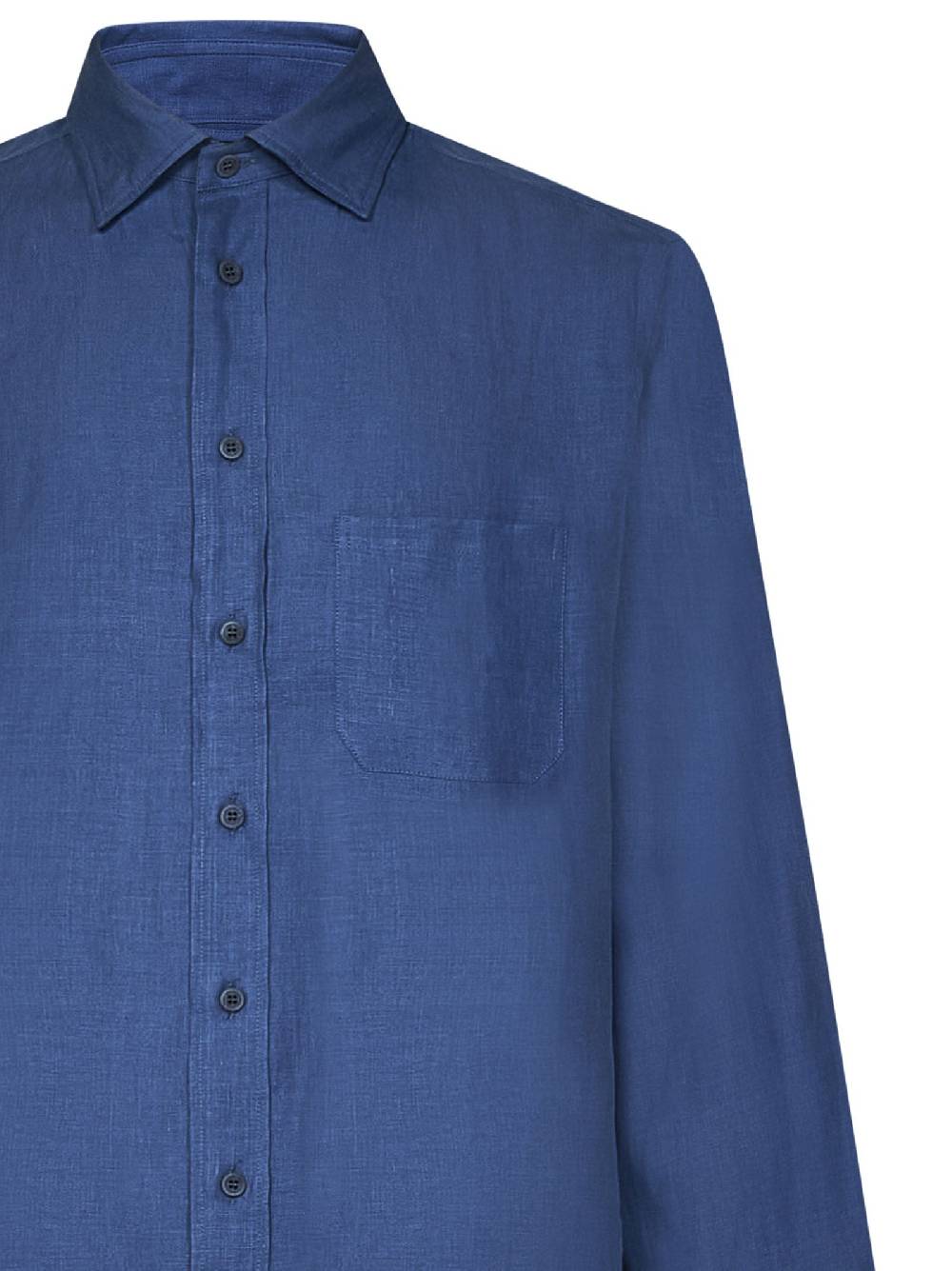 SEASE  Camicia Classica SEASE Blu Reale in Lino da Uomo Moda