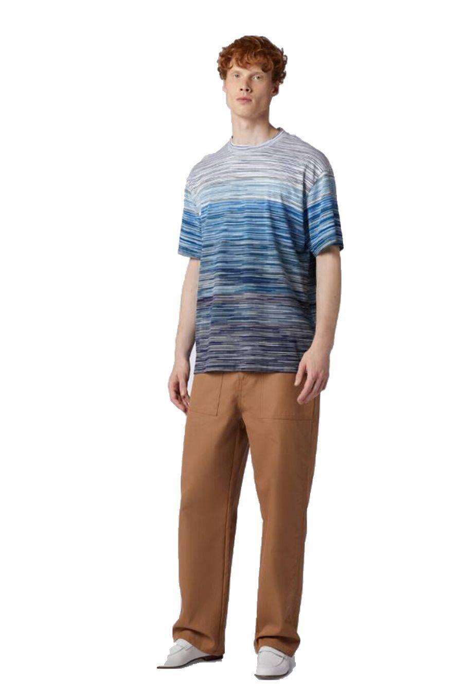 MISSONI  T-Shirt Cotone Blu Uomo Missoni Promozione