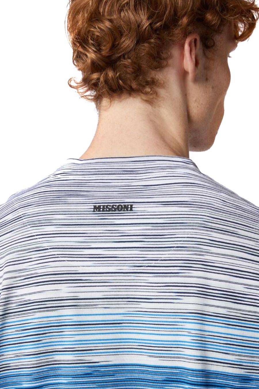 MISSONI  T-Shirt Cotone Blu Uomo Missoni Promozione