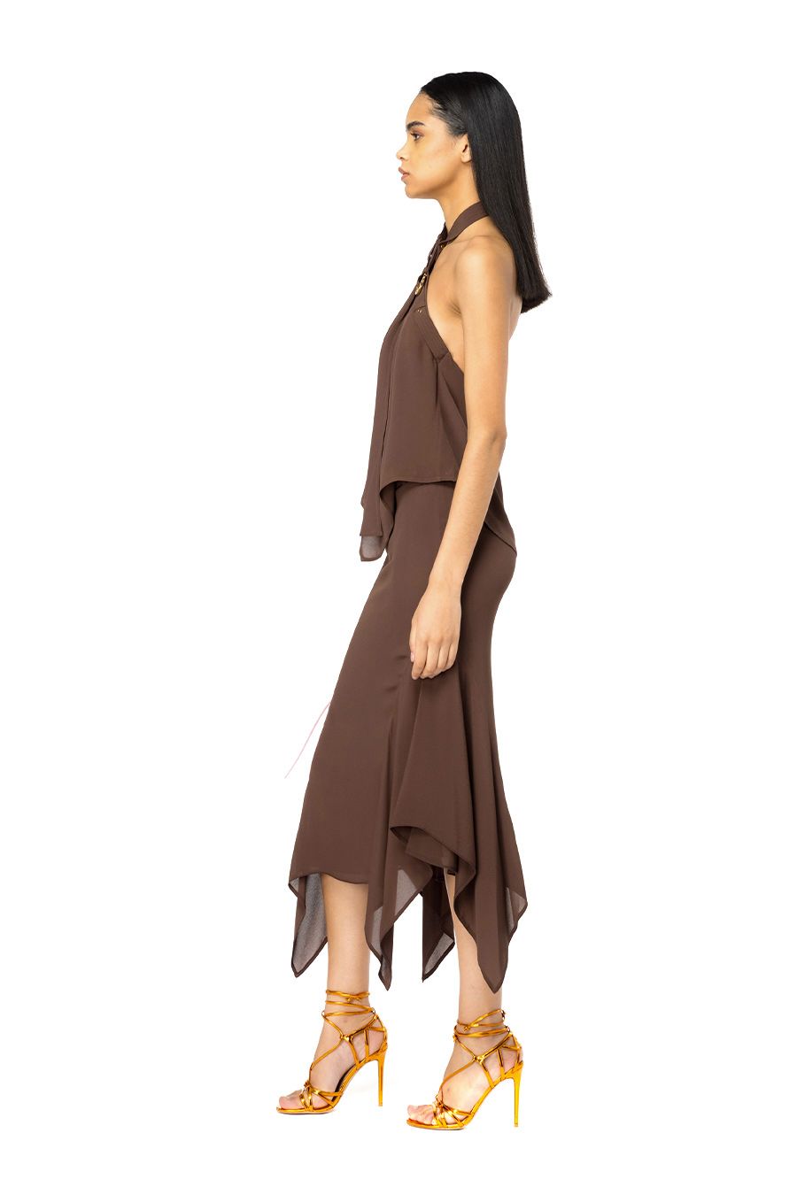 PINKO  Gonna Marrone in Poliestere PINKO da Donna Spedizione Gratuita
