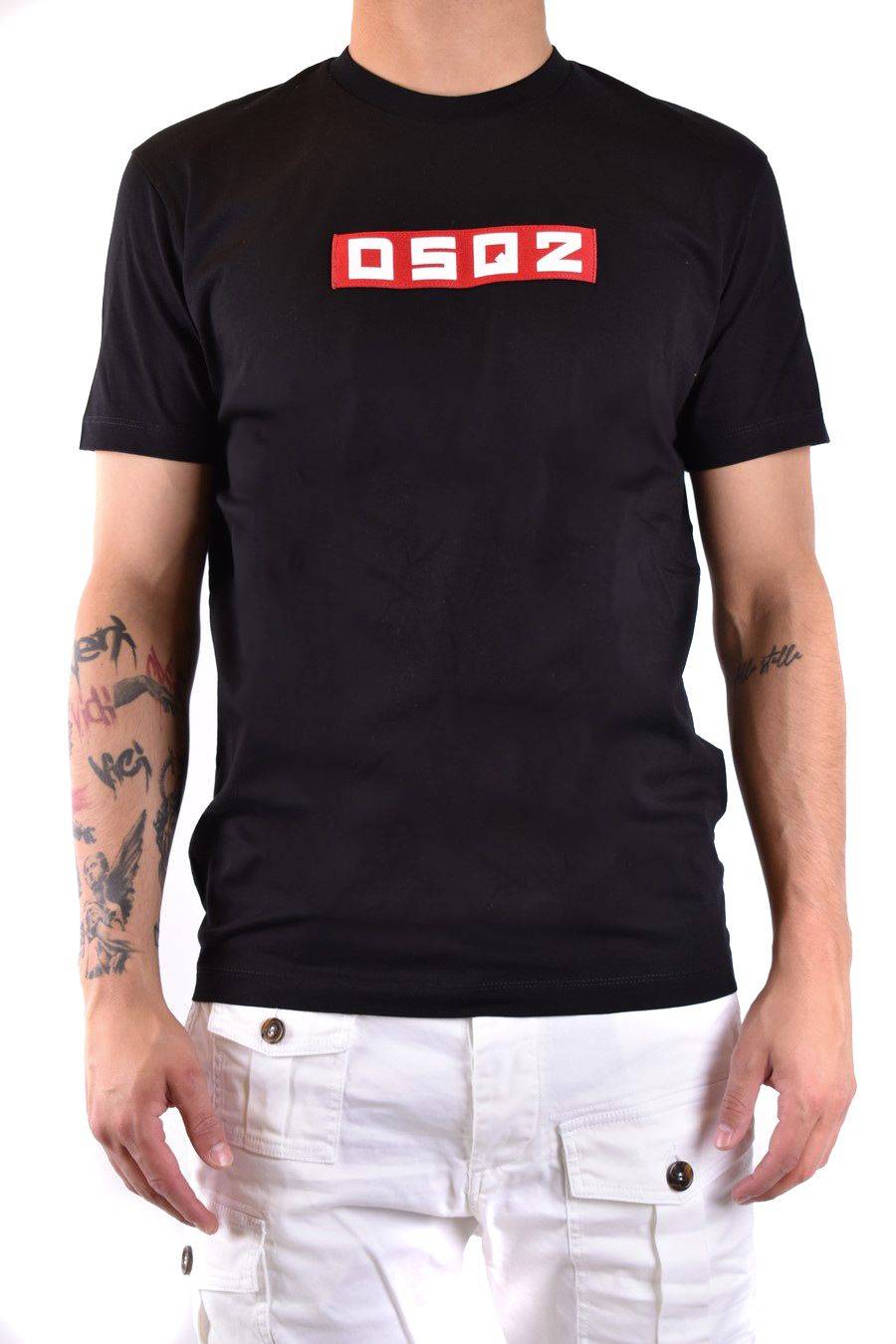 DSQUARED2  T-Shirt Nera in Cotone DSQUARED2 S74GD1223 Negozi Online