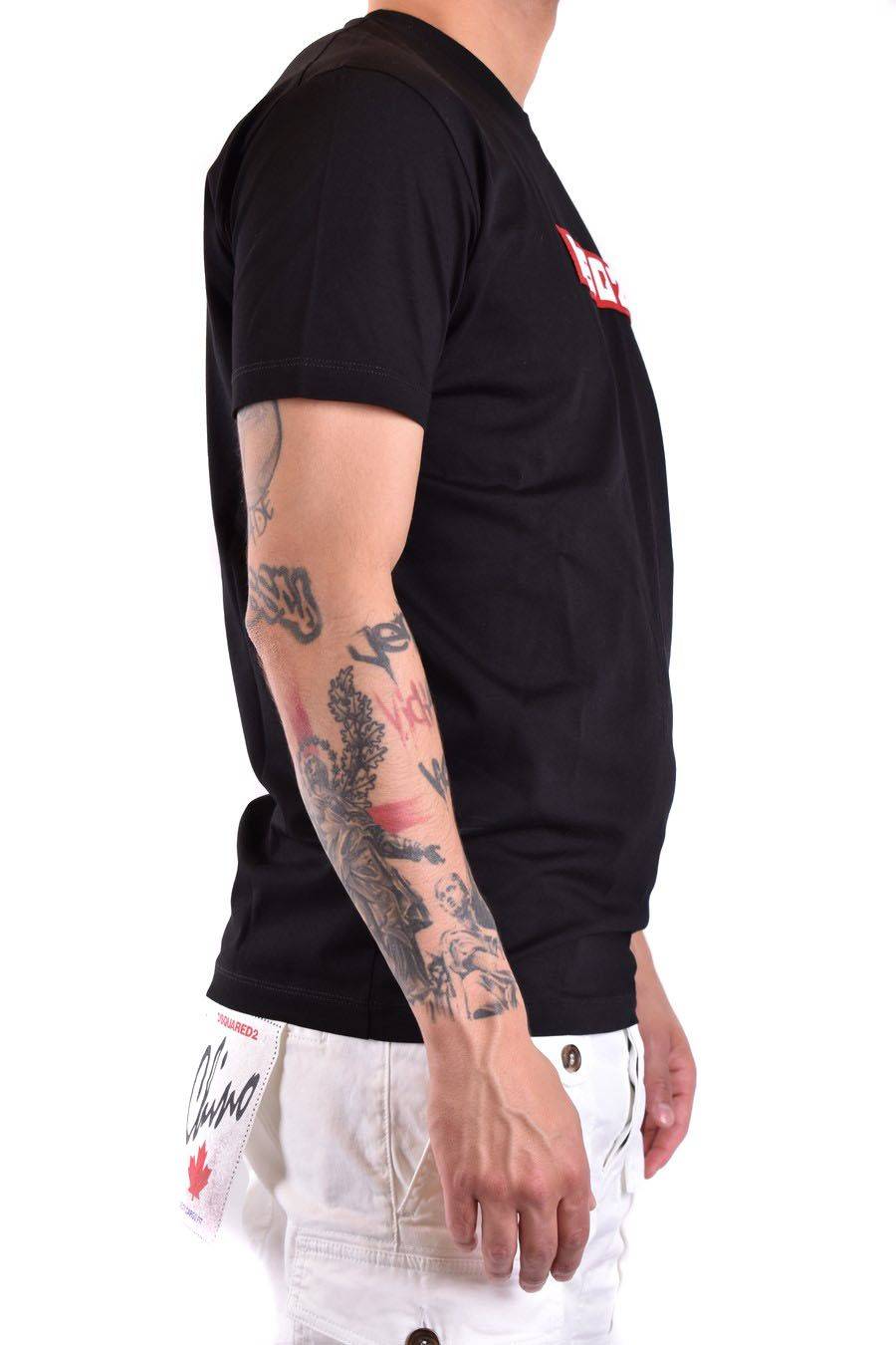 DSQUARED2  T-Shirt Nera in Cotone DSQUARED2 S74GD1223 Negozi Online
