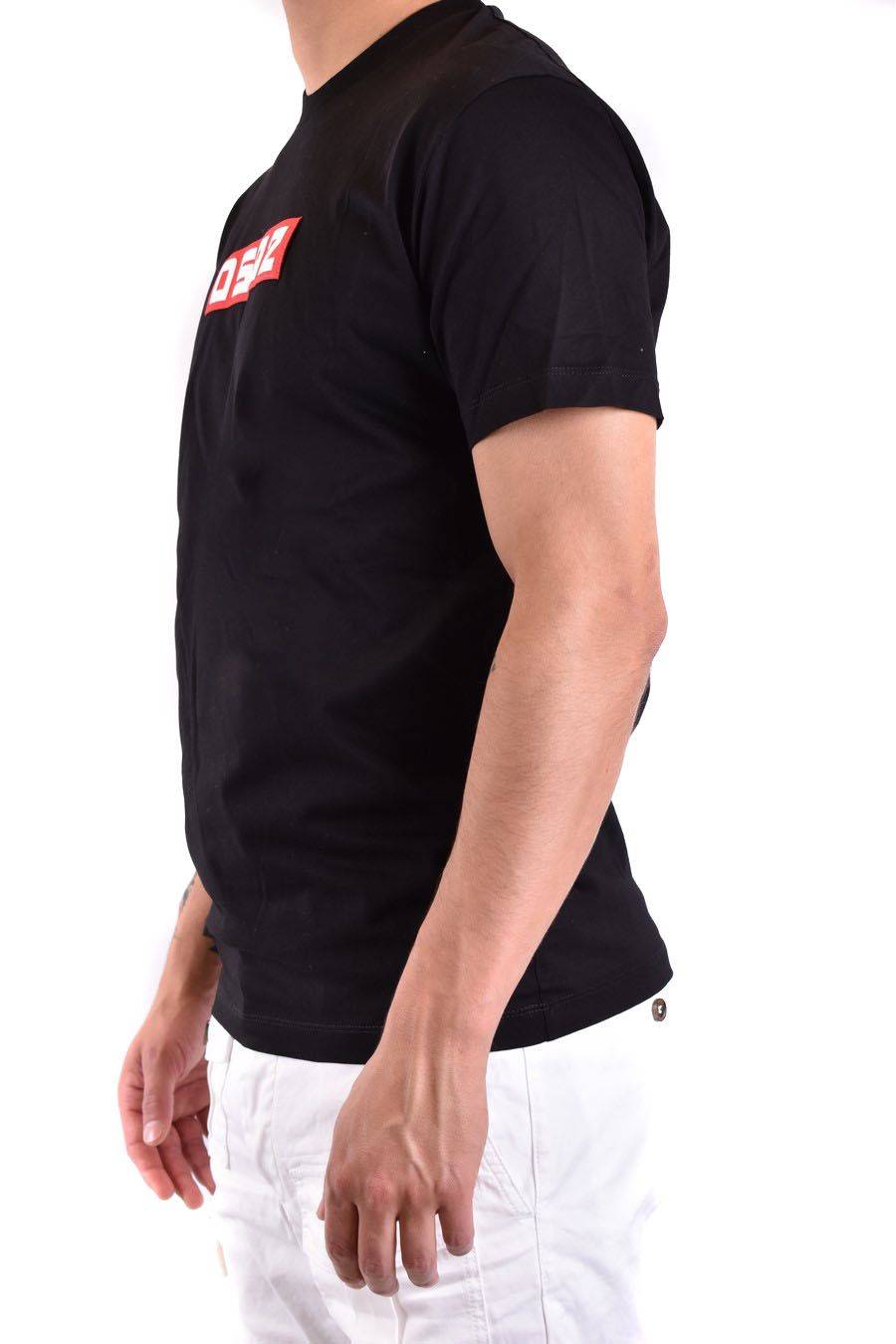 DSQUARED2  T-Shirt Nera in Cotone DSQUARED2 S74GD1223 Negozi Online