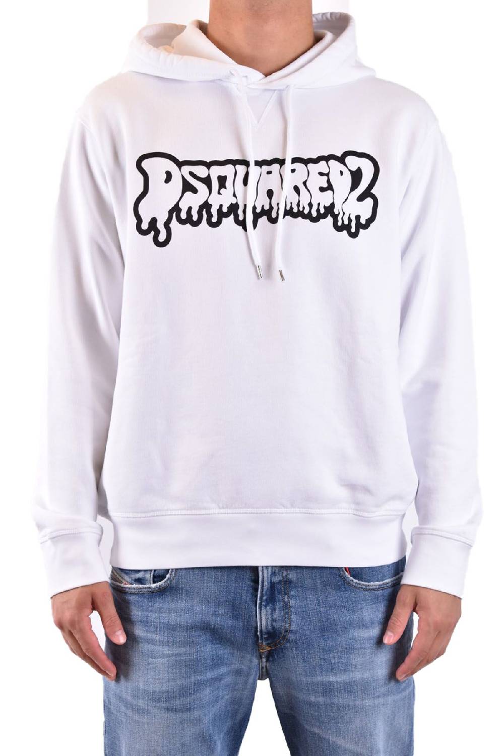 DSQUARED2  Felpa di Cotone Bianca da Uomo DSQUARED2 S74GU0754 Acquista Ora