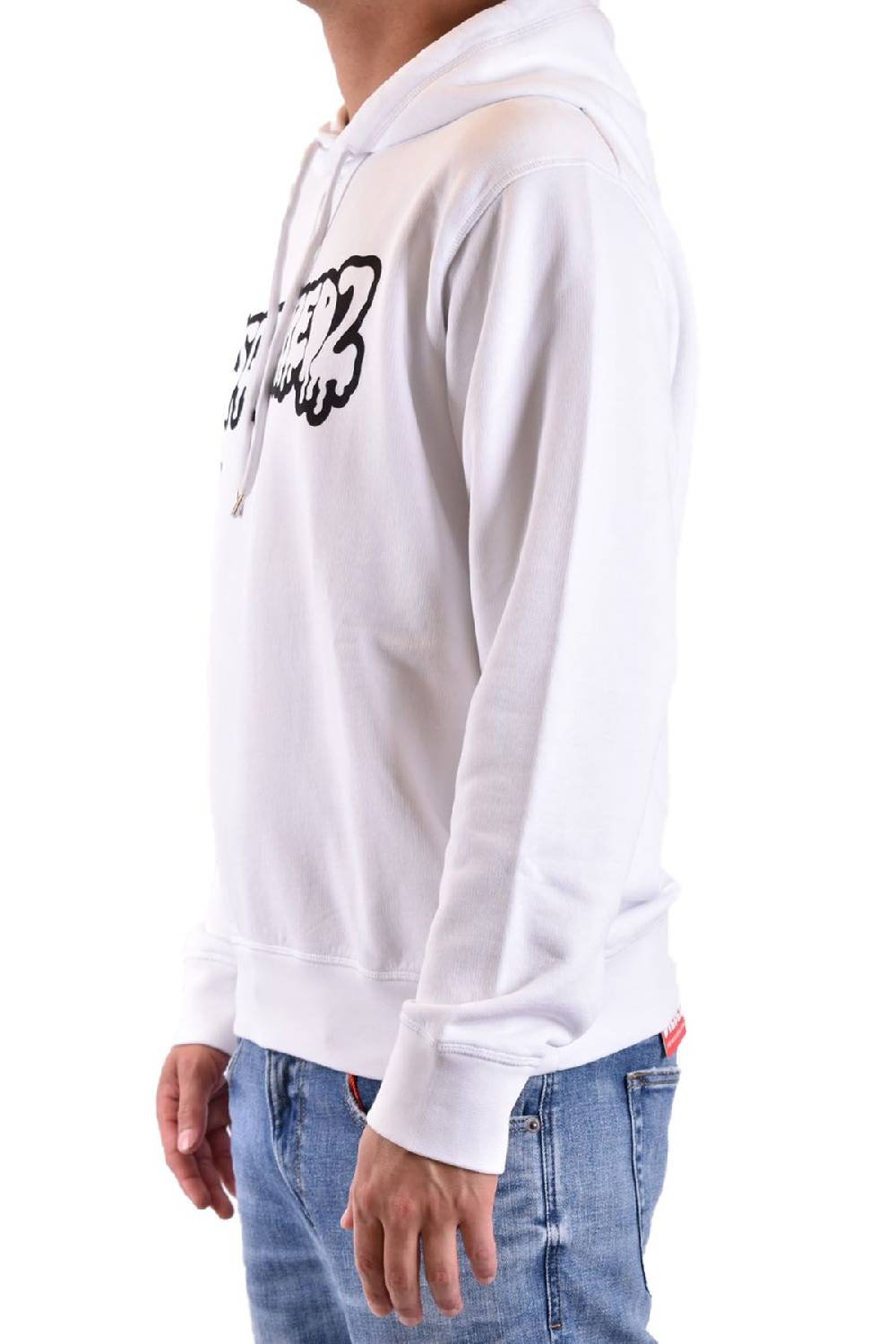 DSQUARED2  Felpa di Cotone Bianca da Uomo DSQUARED2 S74GU0754 Acquista Ora