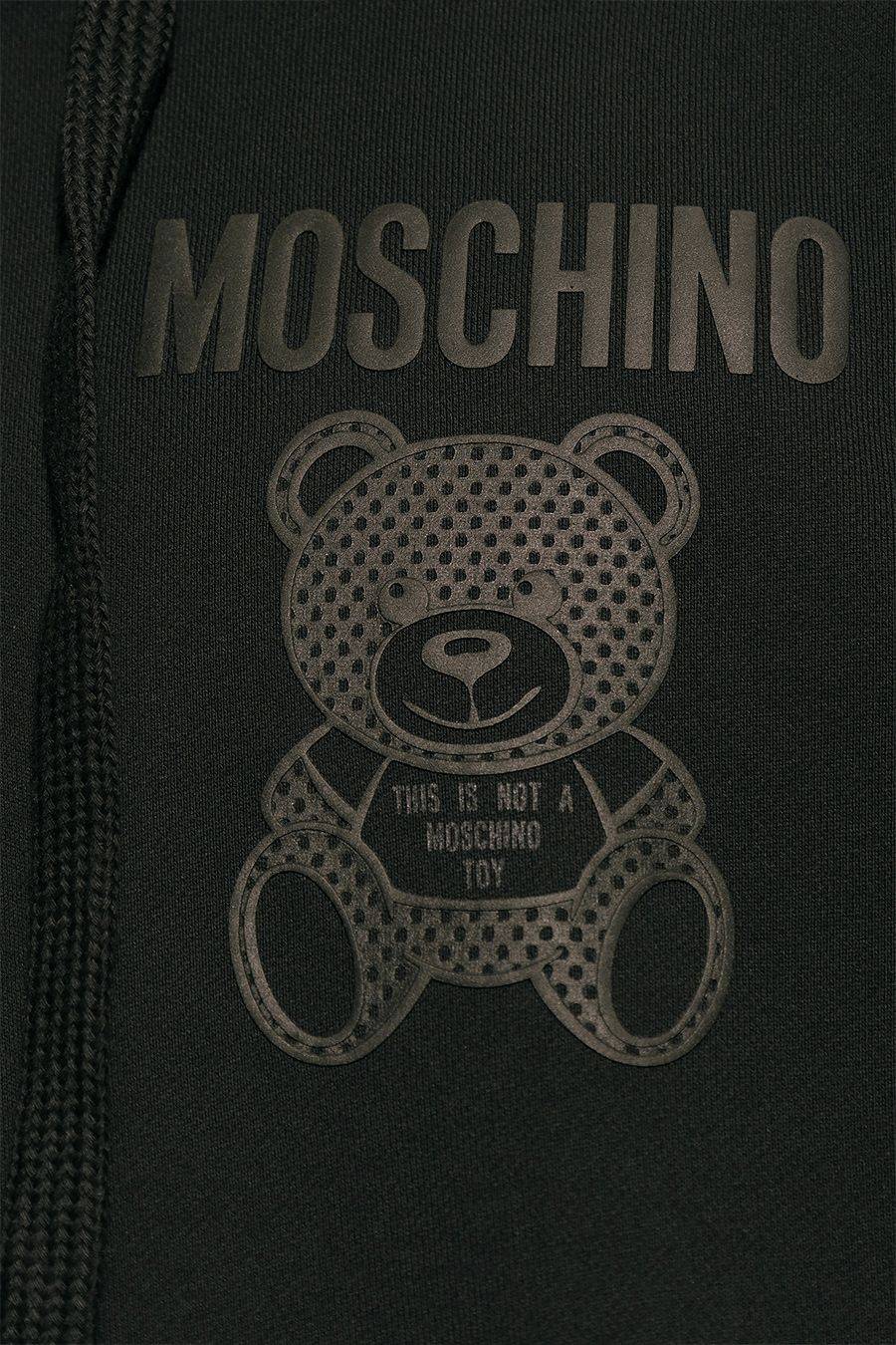 MOSCHINO  Felpa di Cotone Nero Uomo Moschino V1727 Consegna Veloce