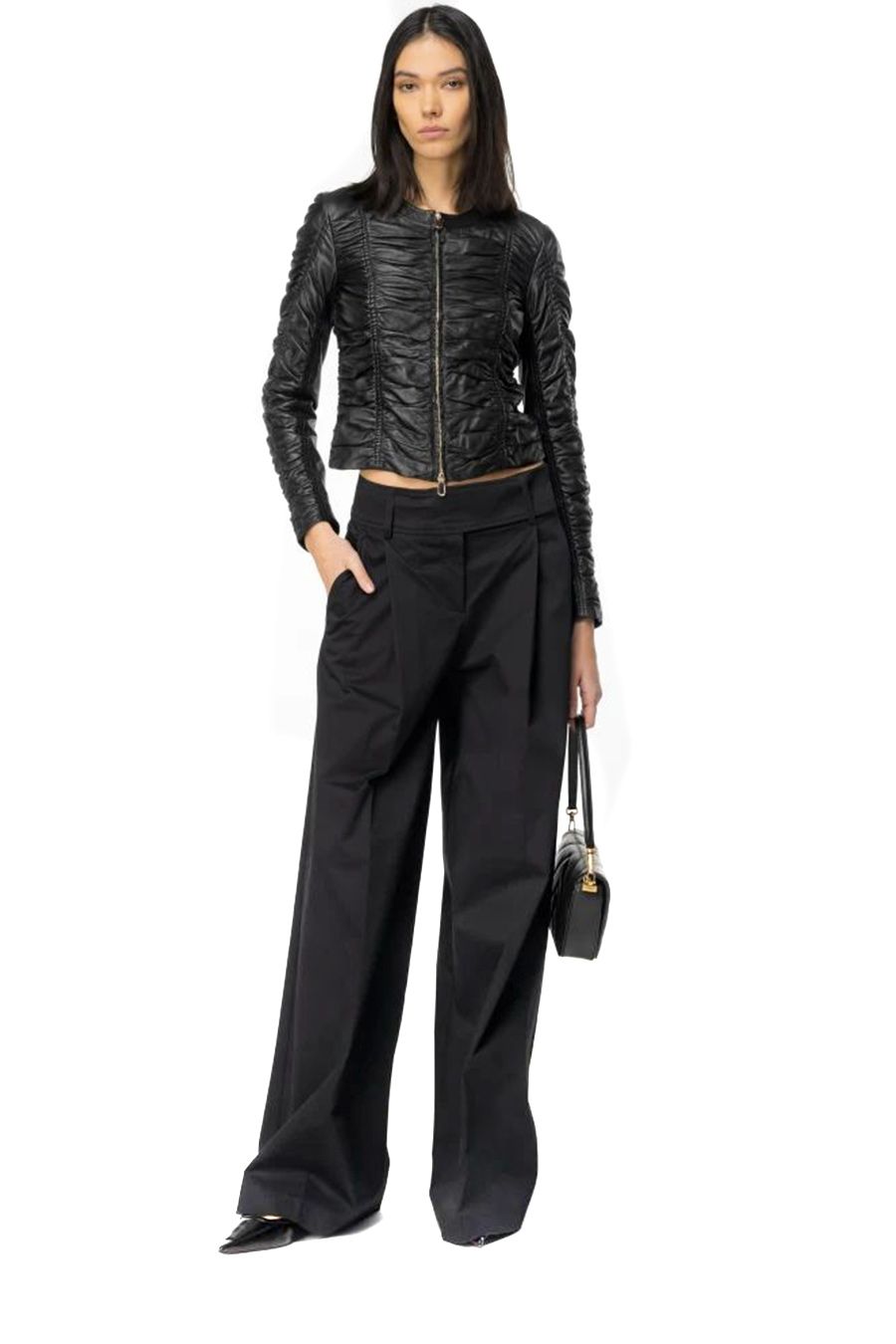 PINKO  Pantaloni Stretch Cotone Nero Donna PINKO Shopping Online
