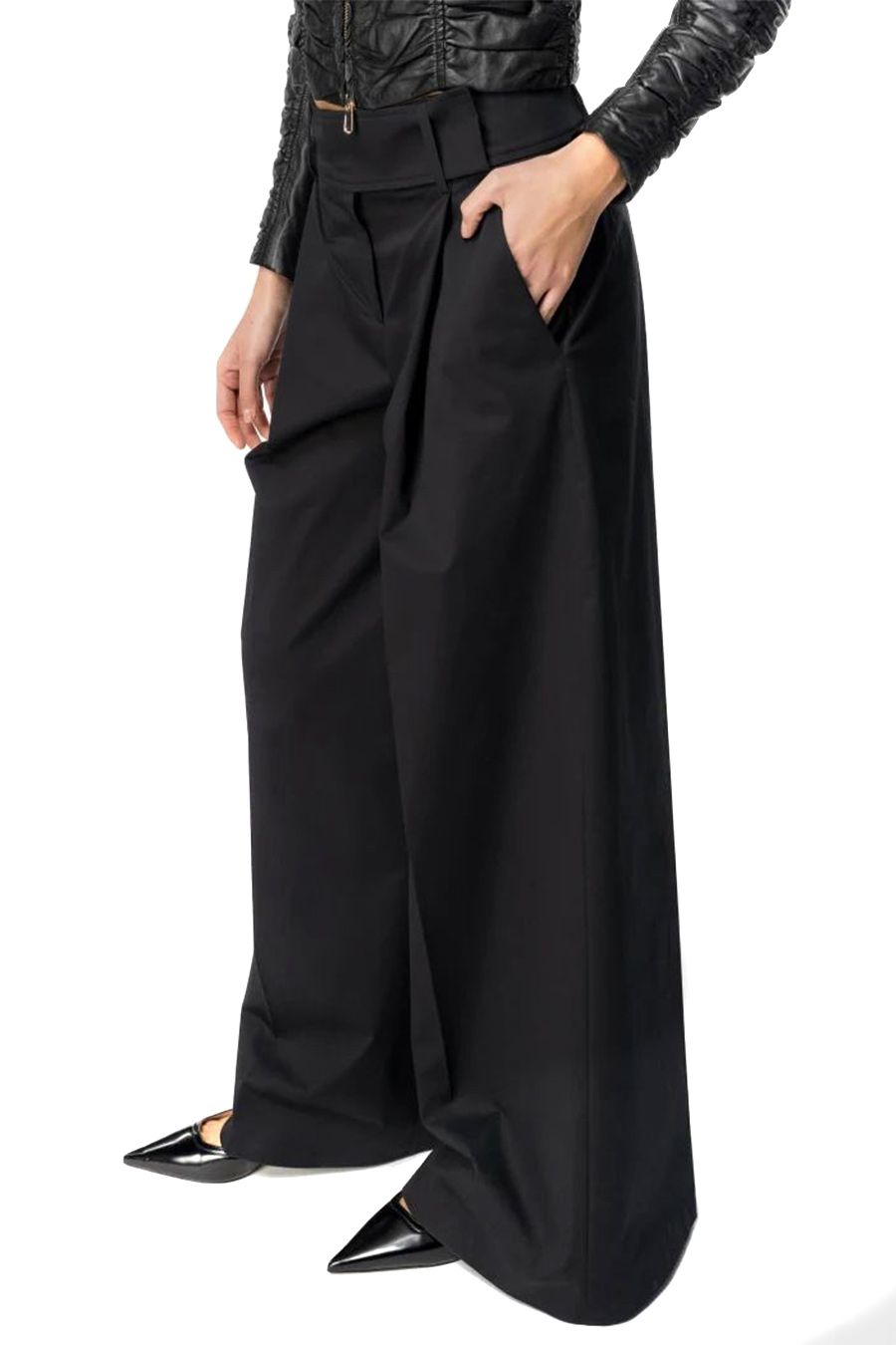 PINKO  Pantaloni Stretch Cotone Nero Donna PINKO Shopping Online