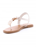 I NUOVO Sandalo basso donna infradito I NUOVO 981006 CREMA Italia