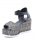BUENO Sandalo con zeppa donna BUENO U7003 NERO Fino Al -60%
