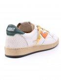 4B12 Sneakers uomo QUATTROBARRADODICI PLAY NEW 57 in pelle bianca In Linea