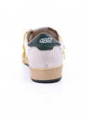 4B12 Sneakers uomo QUATTROBARRADODICI PLAY NEW 57 in pelle bianca In Linea