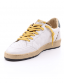 4B12 Sneakers uomo QUATTROBARRADODICI PLAY NEW 57 in pelle bianca In Linea