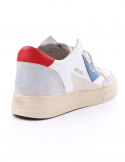 4B12 Sneakers uomo QUATTROBARRADODICI KYLE 753 in pelle bianca Nuovo