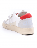 4B12 Sneakers uomo QUATTROBARRADODICI KYLE 753 in pelle bianca Nuovo