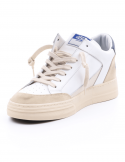 4B12 Sneakers uomo QUATTROBARRADODICI KYLE 752 in pelle bianca Qualità