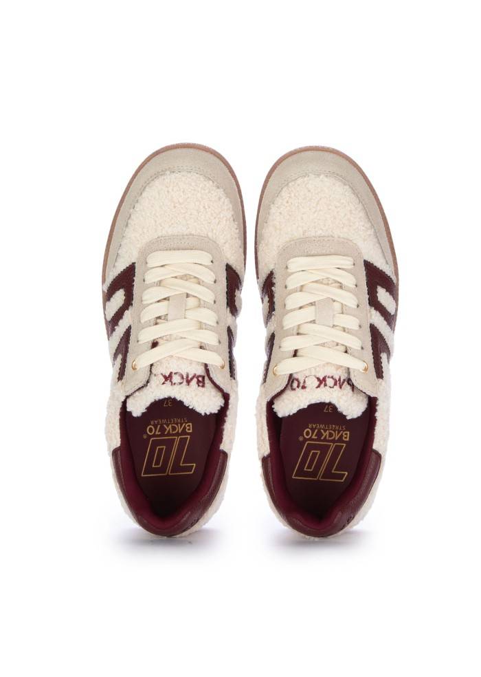 BACK 70 | SNEAKERS TEDDY BIANCO BORDEAUX Spedizione Gratuita