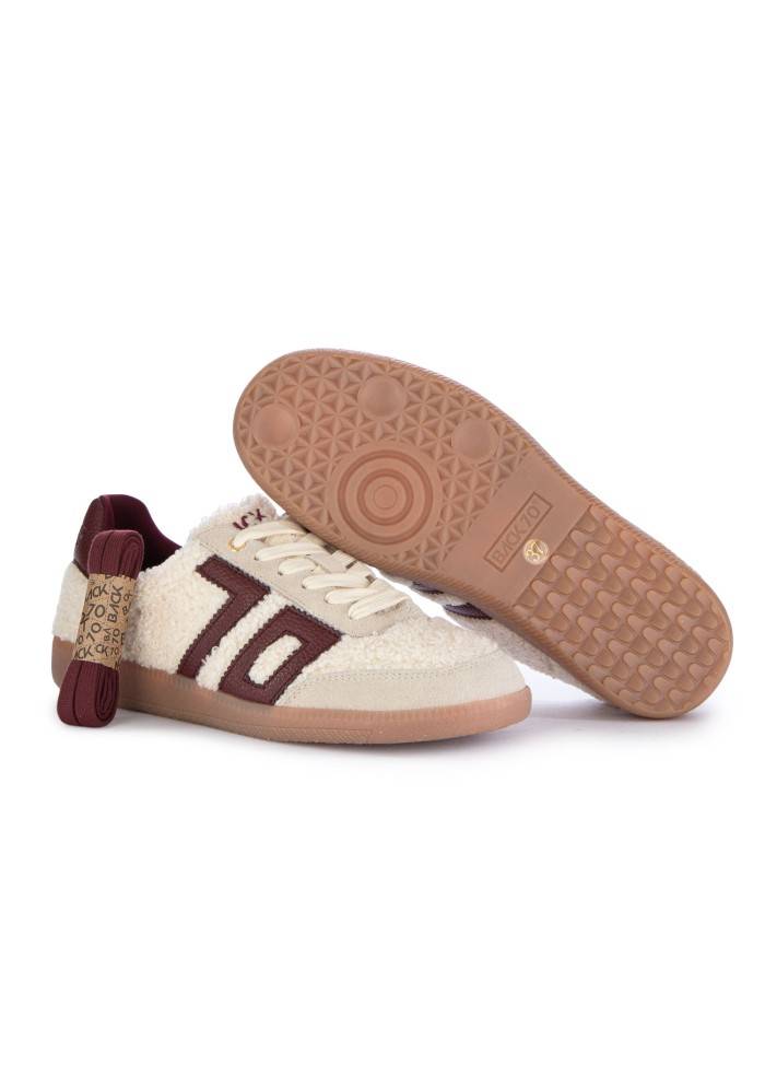 BACK 70 | SNEAKERS TEDDY BIANCO BORDEAUX Spedizione Gratuita