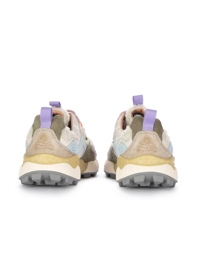 FLOWER MOUNTAIN | SNEAKERS YAMANO 3 SUEDE TEDDY BEIGE VERDE Qualità Garantita