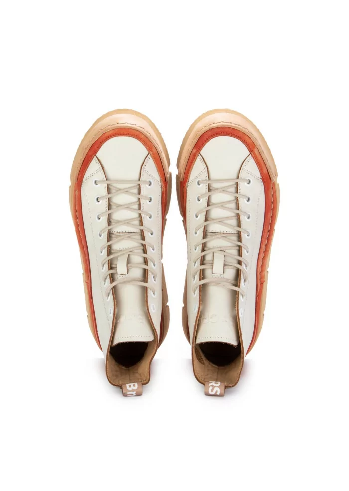 BNG REAL SHOES | SNEAKERS LA DINAMICA BIANCO PANNA ARANCIONE Nuova
