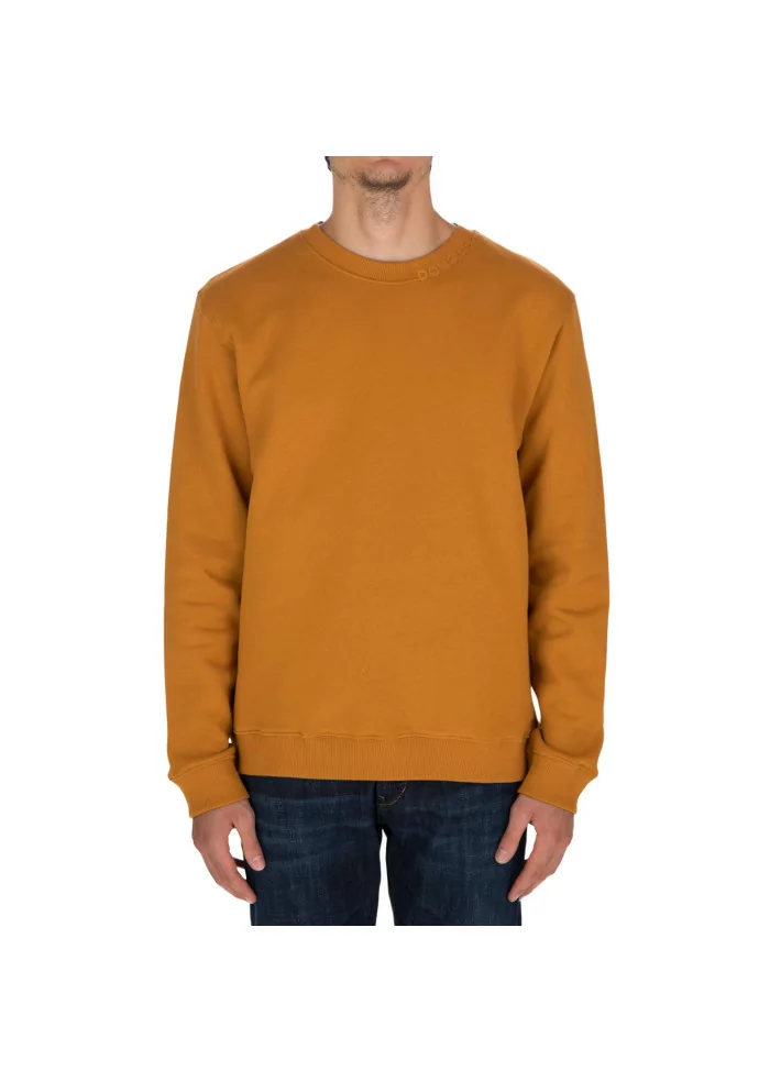 DONDUP | FELPA LOGO GIROCOLLO COTONE OCRA 2025