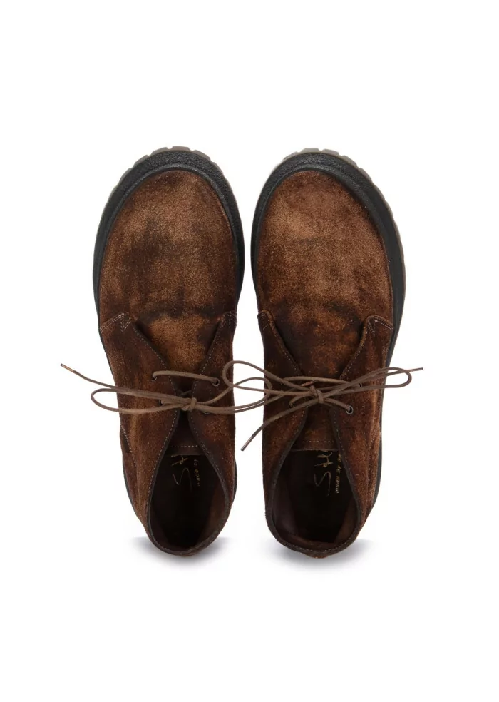 SHOTO | SCARPE ALLACCIATE ALCE CAMOSCIO MARRONE Nuovo