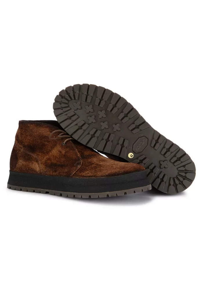 SHOTO | SCARPE ALLACCIATE ALCE CAMOSCIO MARRONE Nuovo