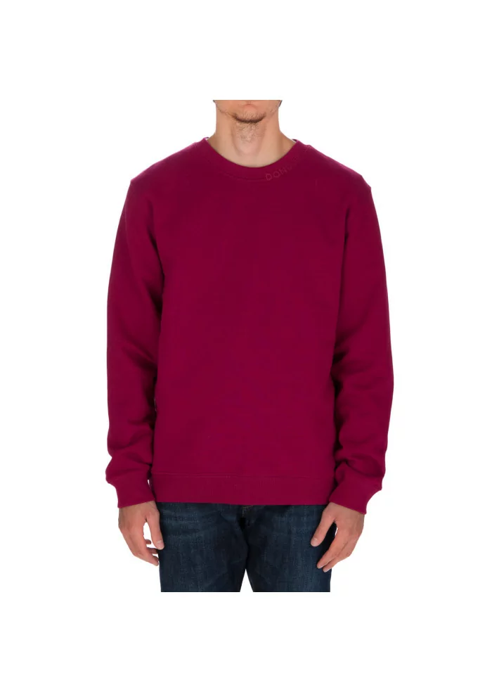 DONDUP | FELPA LOGO GIROCOLLO COTONE MAGENTA Vendita