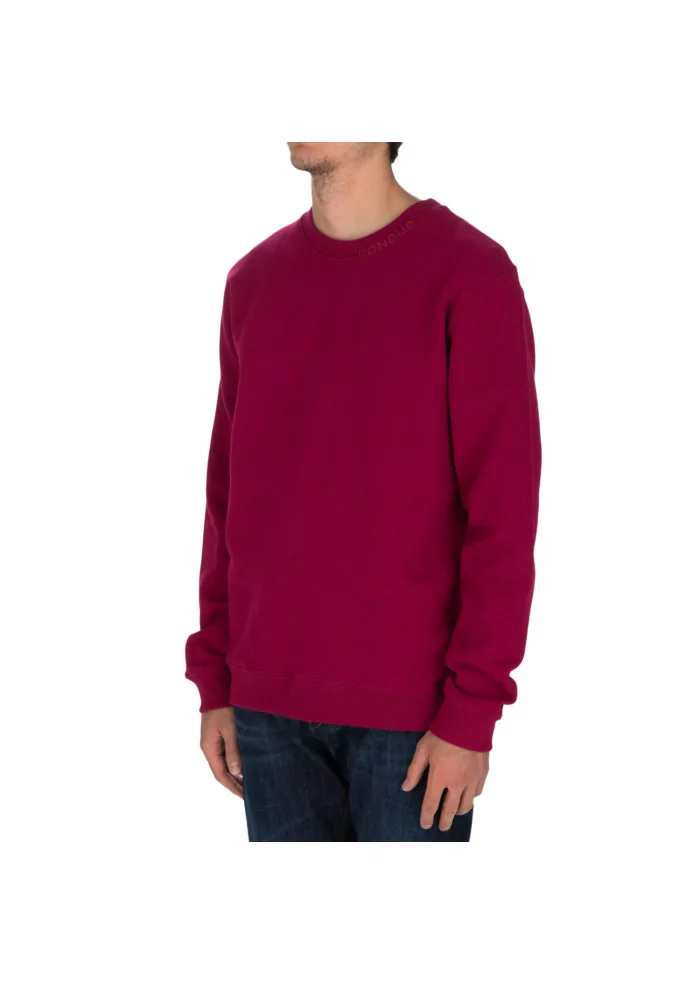 DONDUP | FELPA LOGO GIROCOLLO COTONE MAGENTA Vendita