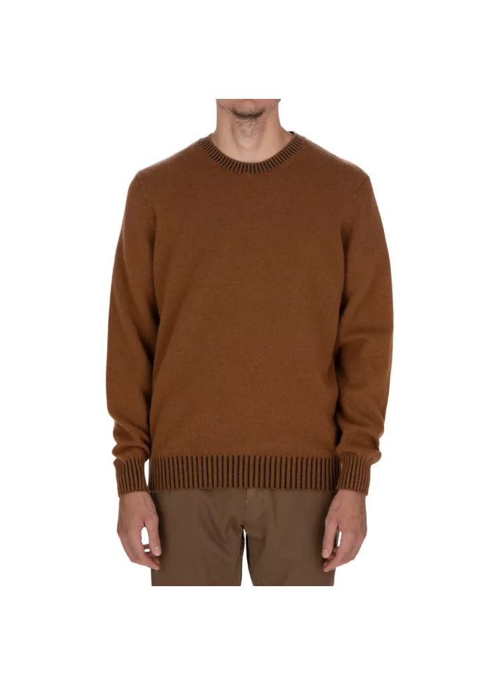 JURTA | MAGLIONE GIROCOLLO LANA MERINO MARRONE Novità