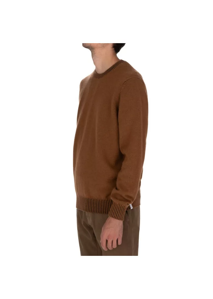 JURTA | MAGLIONE GIROCOLLO LANA MERINO MARRONE Novità
