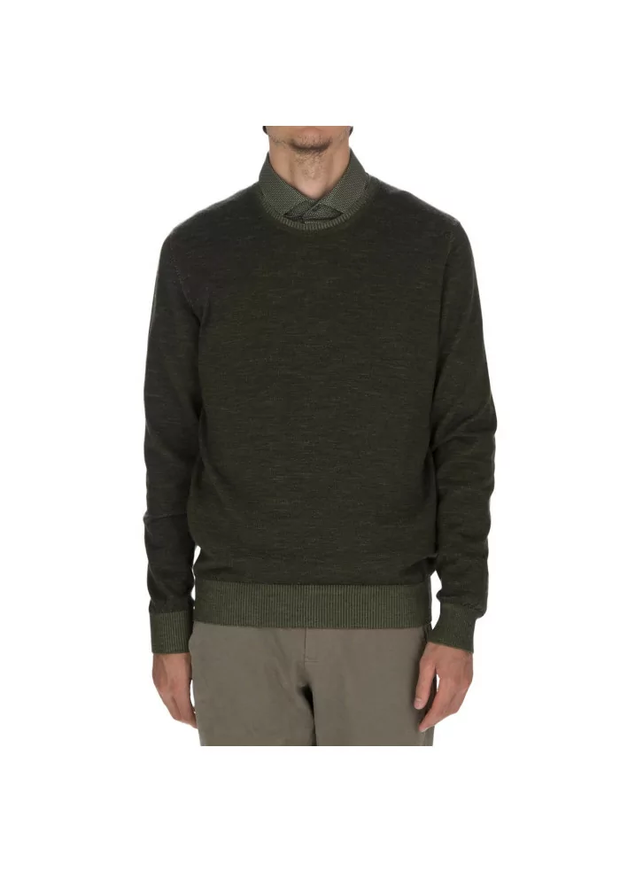 JURTA | MAGLIONE GIROCOLLO LANA MERINO VERDE Sconto