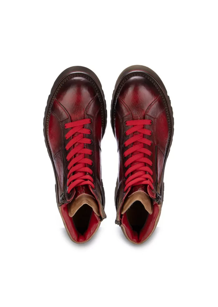 LORENZI | STIVALETTI ALLACCIATI SAFARI ROSSO MARRONE Offerta