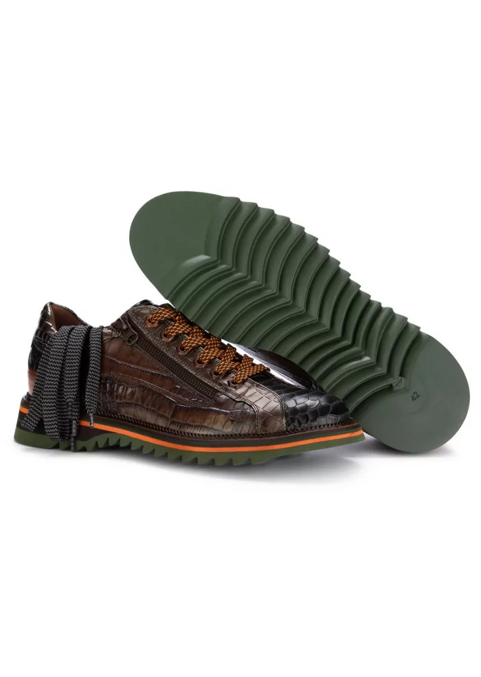 LORENZI | SCARPE ALLACCIATE ANACONDA MARRONE NERO 2025