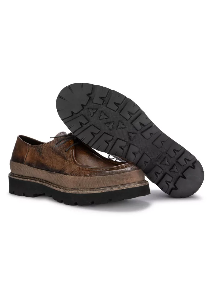 PAWELK'S | SCARPE ALLACCIATE BUFALO PELLE MARRONE 2025