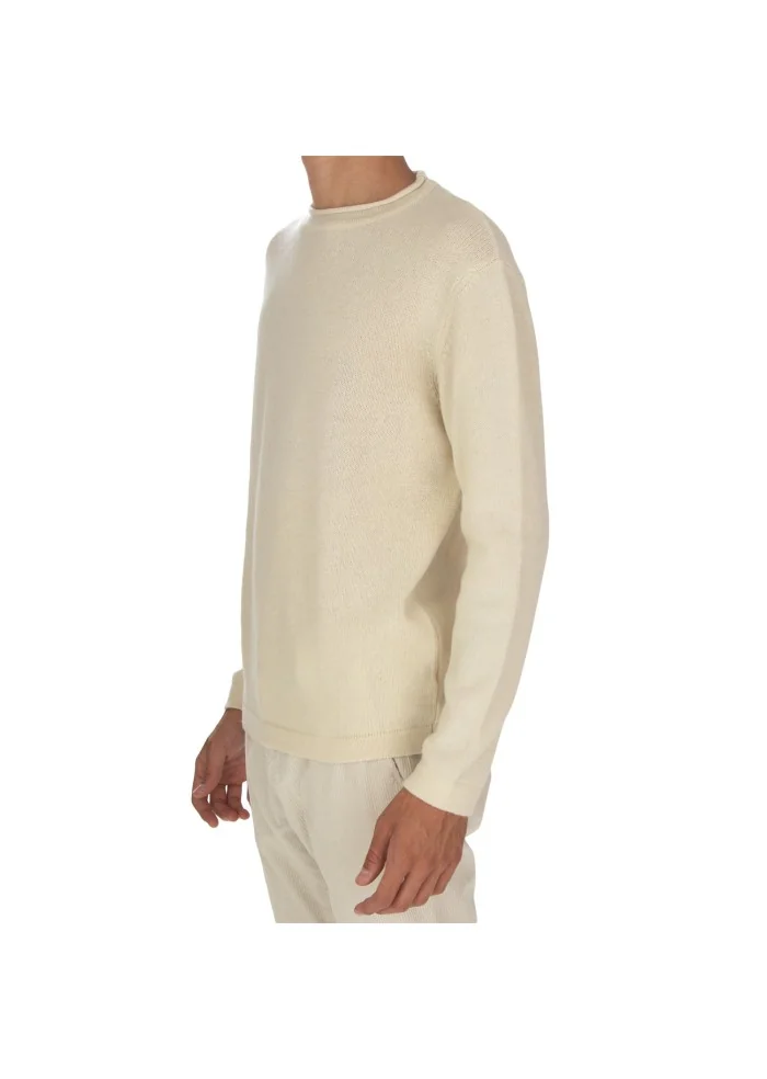WOOL & CO | MAGLIONE GIROCOLLO BIANCO PANNA Qualità