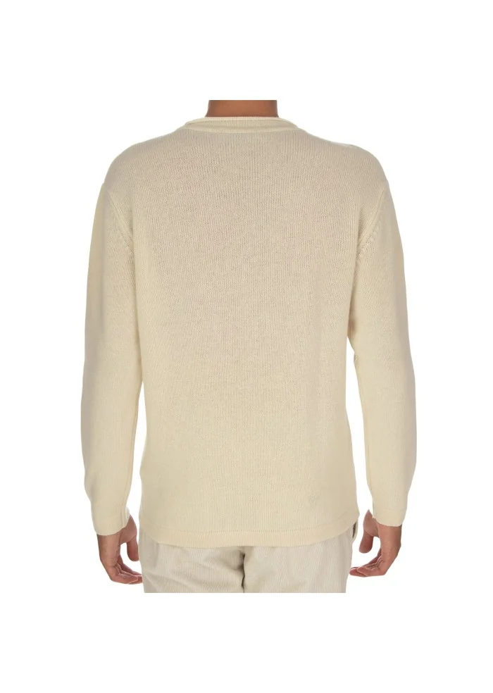 WOOL & CO | MAGLIONE GIROCOLLO BIANCO PANNA Qualità